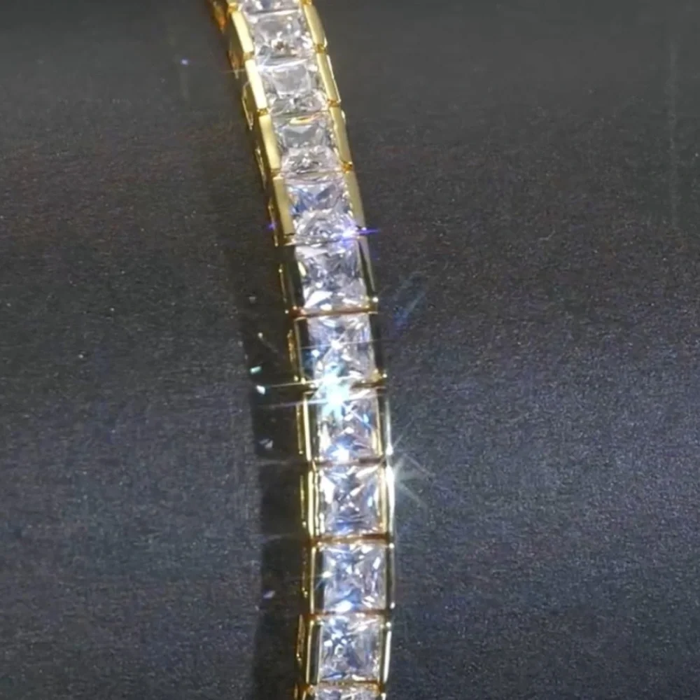 18k Petite Princess Tennis Bracelet - Picture 7 of 11